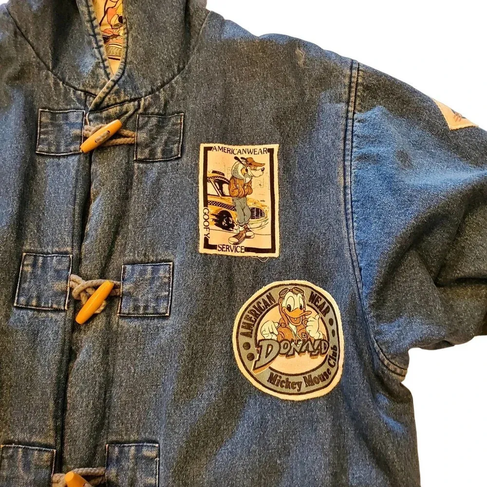 Disney Vintage Long Denim Coat with Toggle Buttons - Image 4
