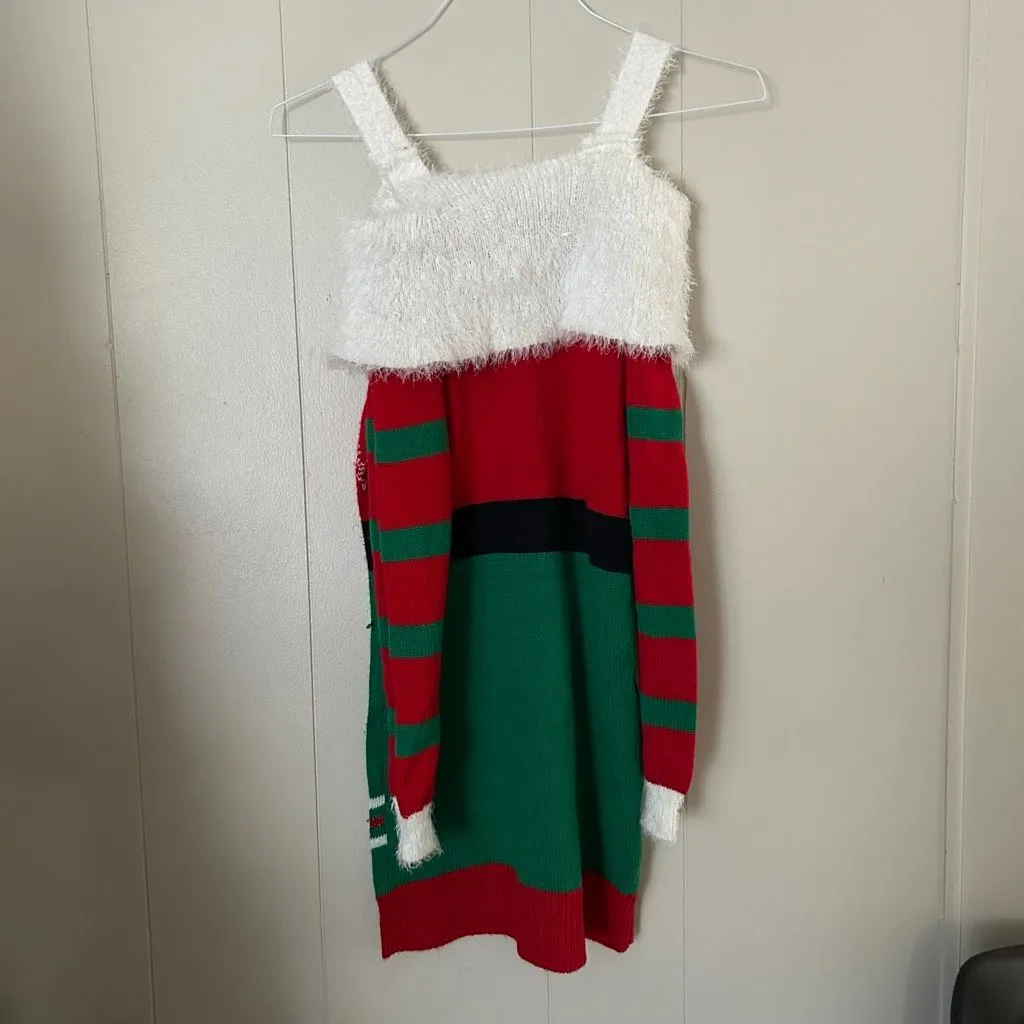 Major Label Group Christmas Elf Sweater Dress XS Holiday Knit - Image 2