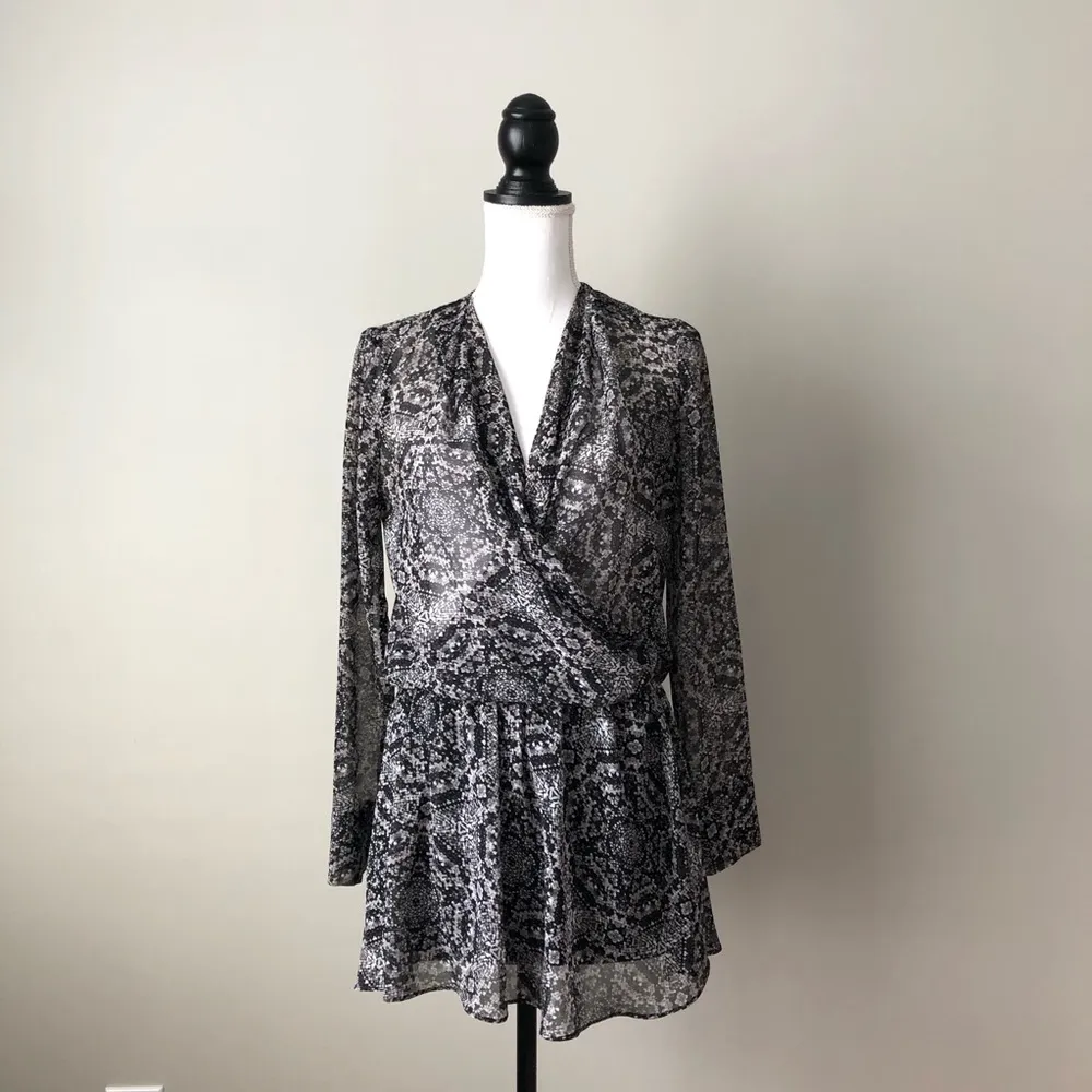 BCBGENERATION | Snakeskin Print Sheer Dress - Image 5