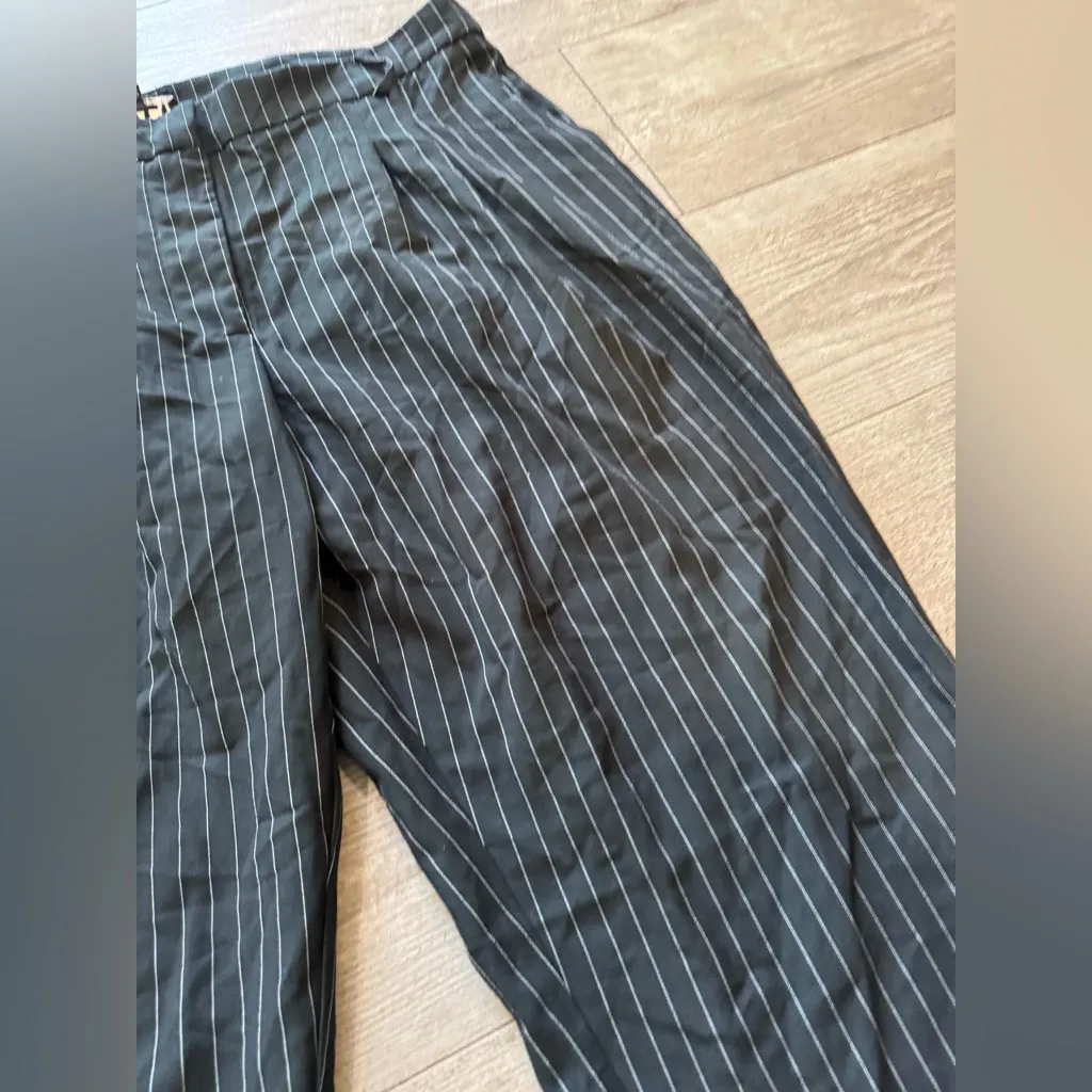 NVLT Black Pinstripe Pants Size XL - Image 9