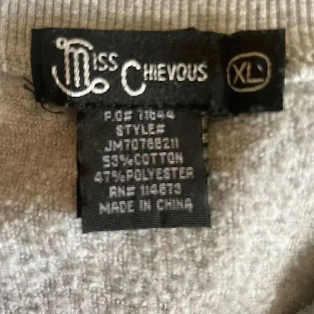 Miss Chievous Gray Pink Roses Chabby Chic Romantic SZ XL #1790 - Image 11