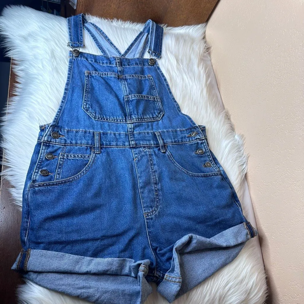 Free People We the Free Ziggy Denim Shortalls Overalls Size Small - Image 12