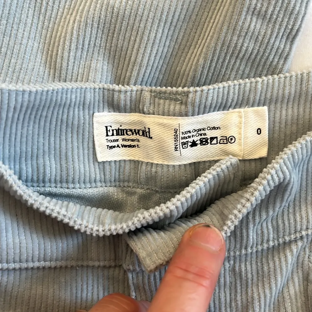 EntireWorld Light Blue Corduroy Pants. Size 0 - Image 3
