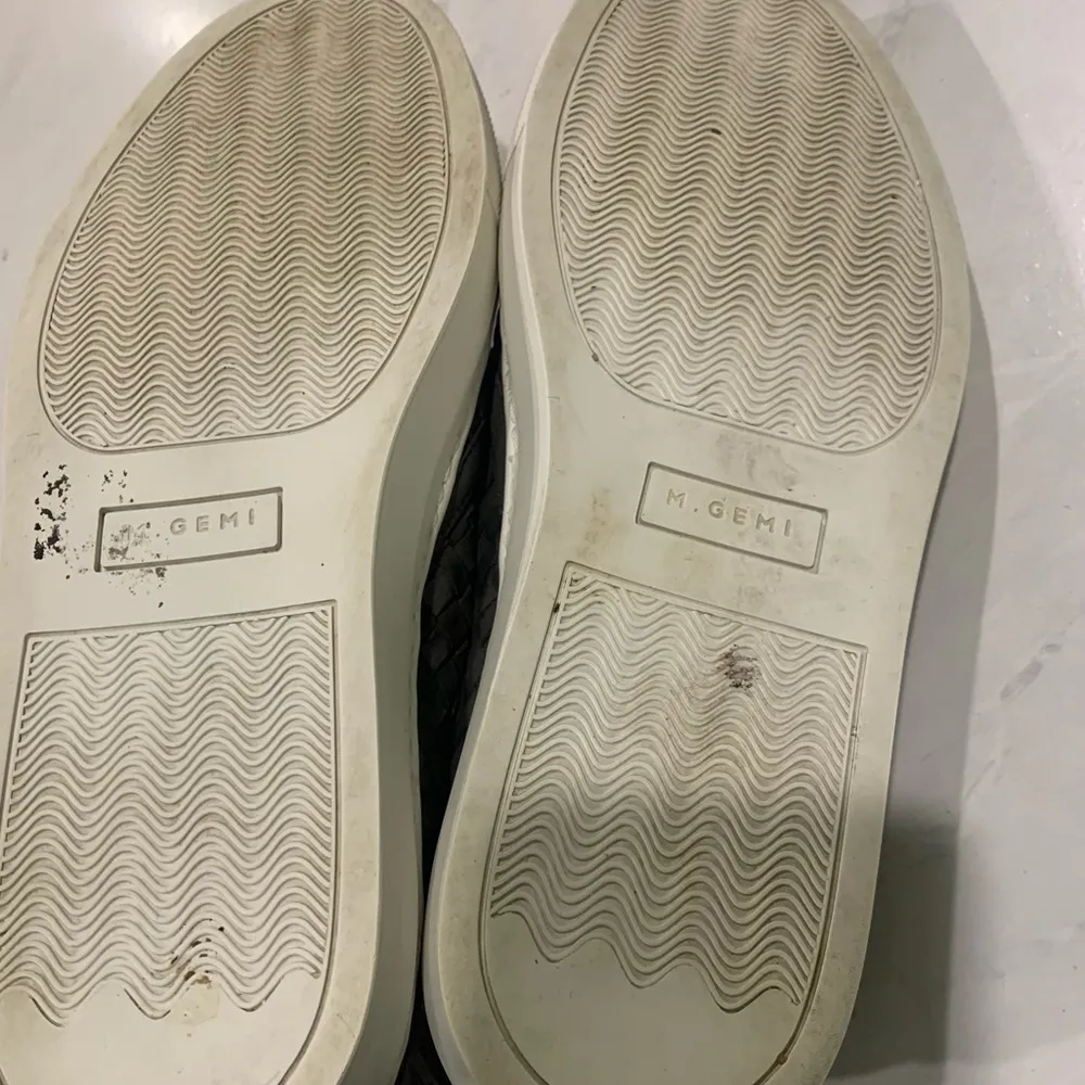 M. Gemi The Cerchio Woven Slip On Leather Suede Sneakers White Size 8.5 - Image 4