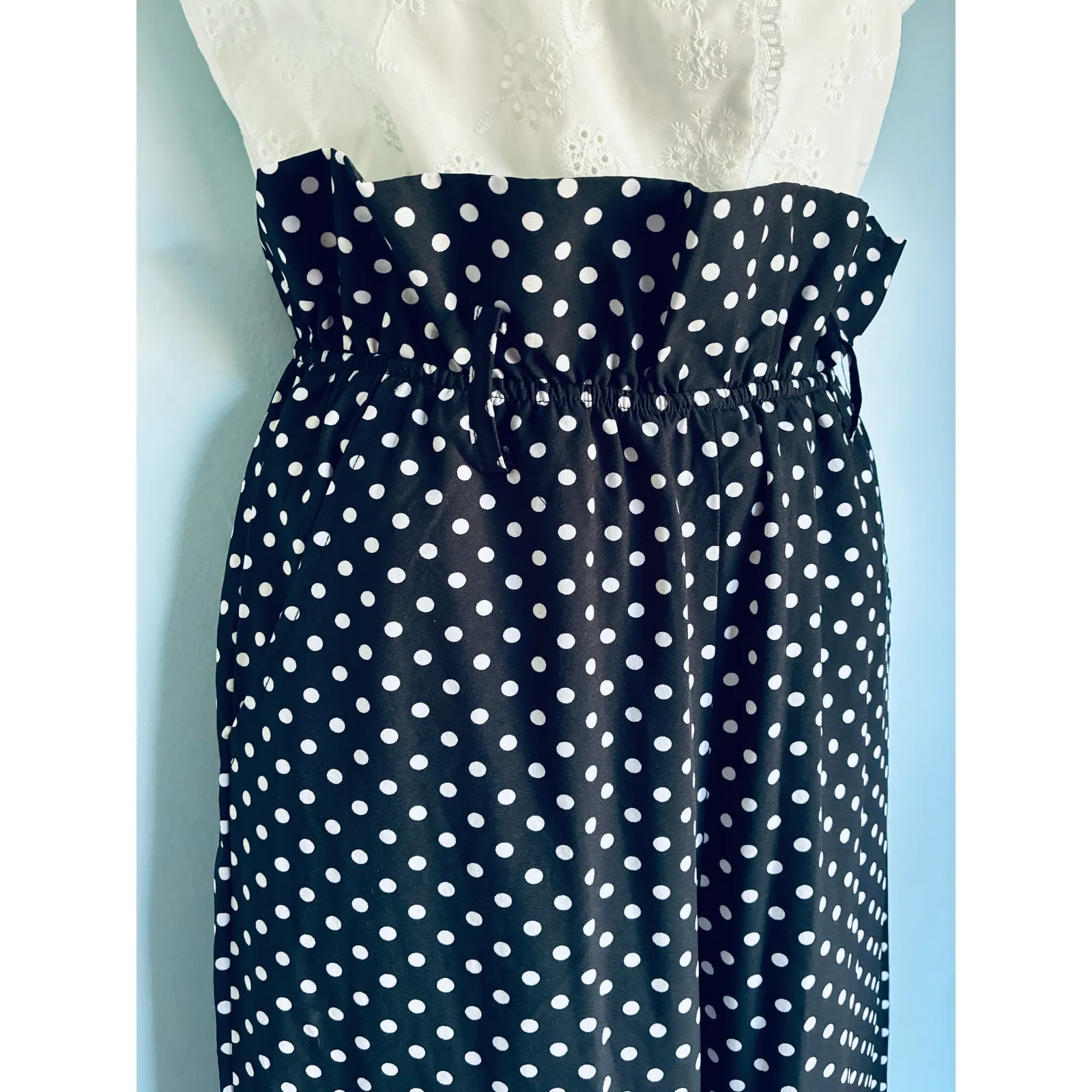 Pretty Little Thing Polka Dot Wide Leg Pants Size 0 - Image 4