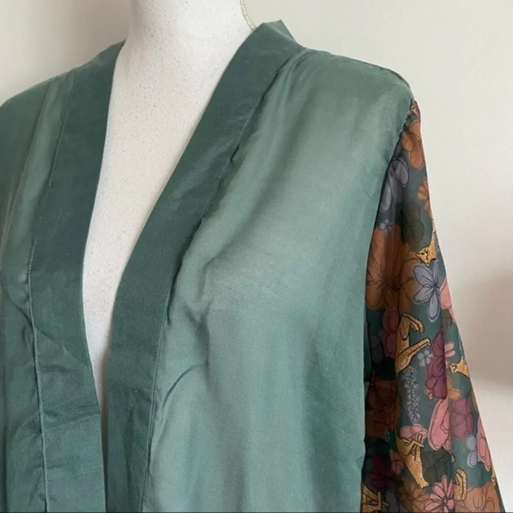 Quagga Green Label • NWT Sheer Green Animal Print Sleeve Kimono Size undefined - Image 6