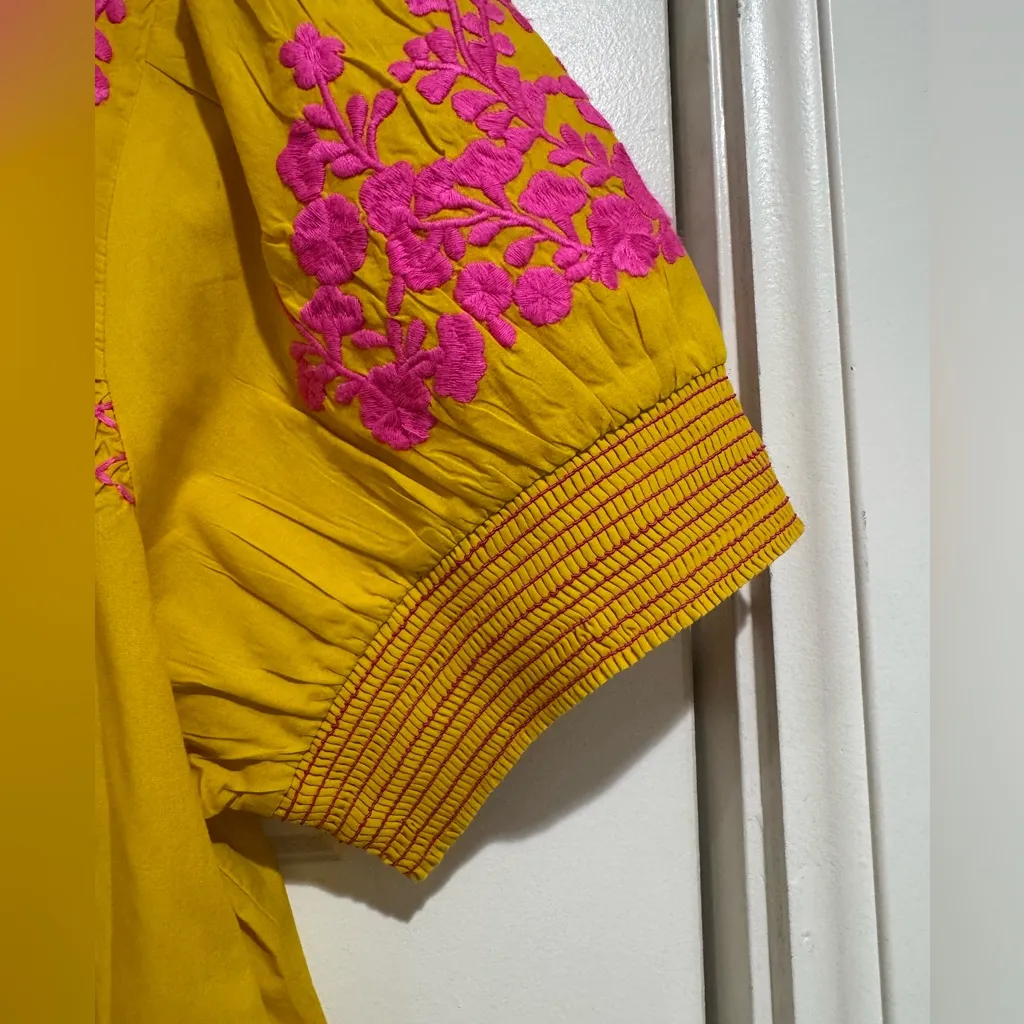 J.Crew Embroidered Cotton Poplin Puff-Sleeve Top - Image 4