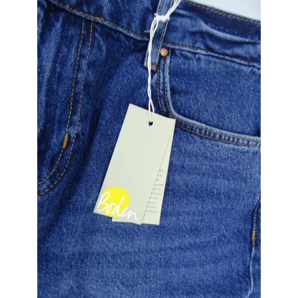 NWT BODEN WASHED INDIGO STRAIGHT LEG BOYFRIEND JEANS‎ SIZE US 6 R (UK 10R) Blue - Image 4