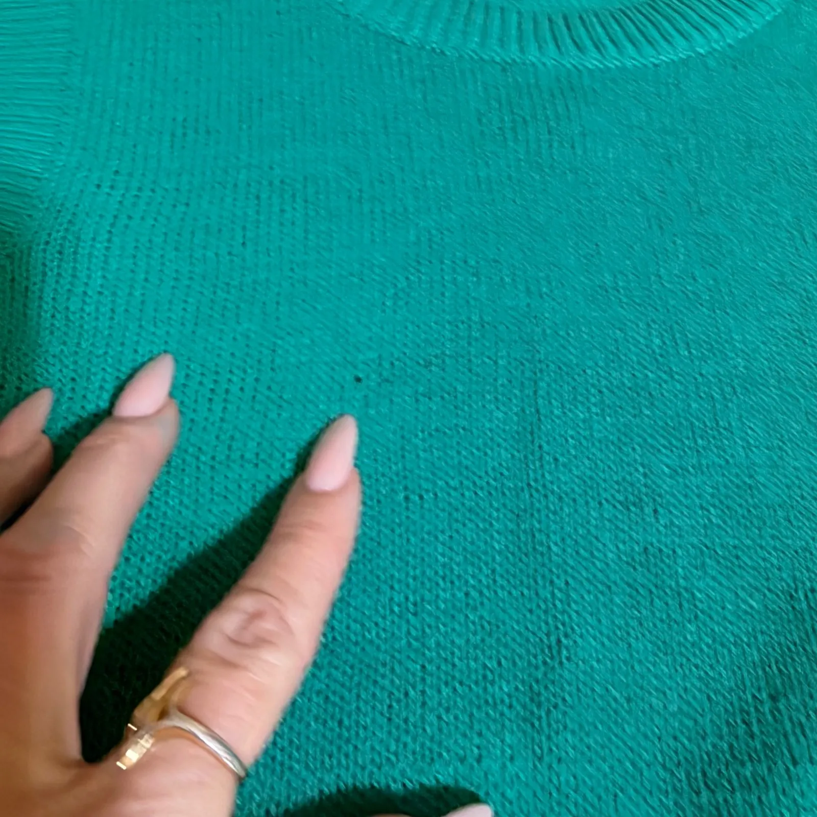 Vtg 80s Green Geometric Triangle Stripe Knit Sweater Vest Women's M Preppy Retro Size M - Image 9