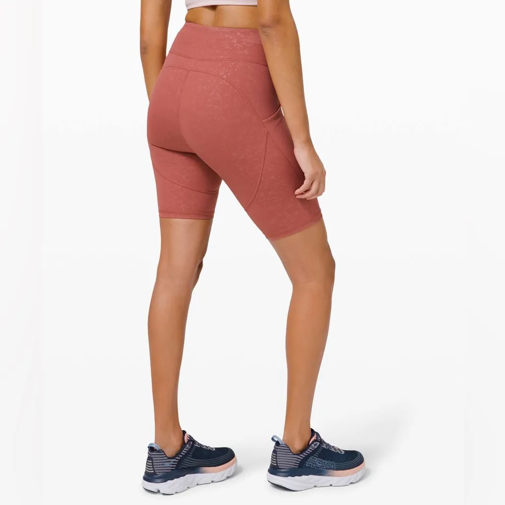 Lululemon Track and Train Short 8" *Embossed in Speckle Emboss Soft Cranberry 6 - Image 2