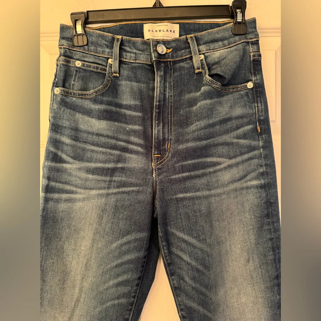 SLVRLAKE Roxy Southern Cross Women's Blue Denim Skinny Leg Blue Jeans Size 27 - Image 11