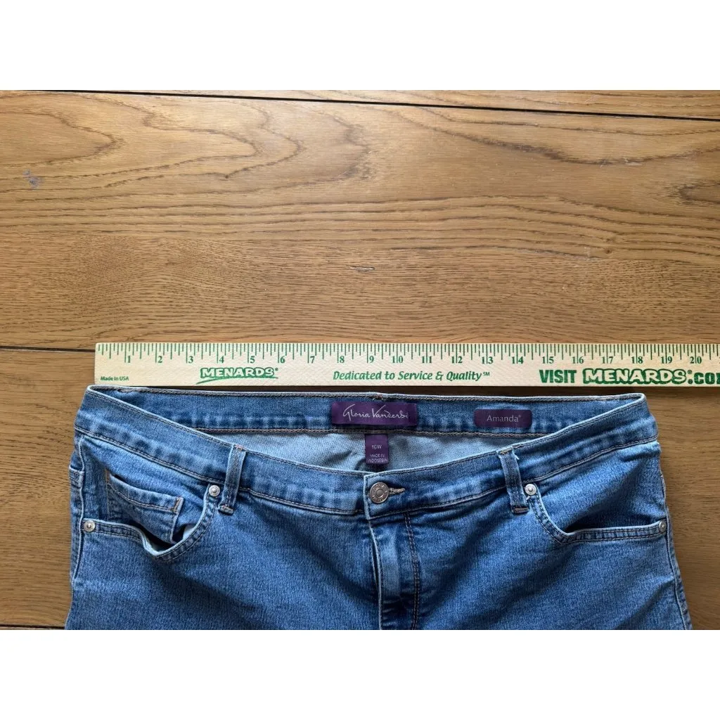 Gloria Vanderbilt Women Size 16W Amanda Jeans Short Casual Comfort Classic City - Image 5