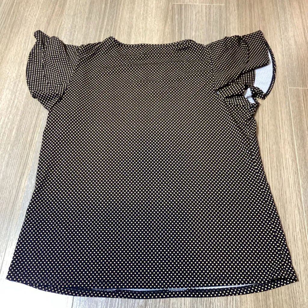 Adrianna‎ Papell Black & Yellow Polka Dot Blouse – Women’s Size M – Pre-Owned - Image 8