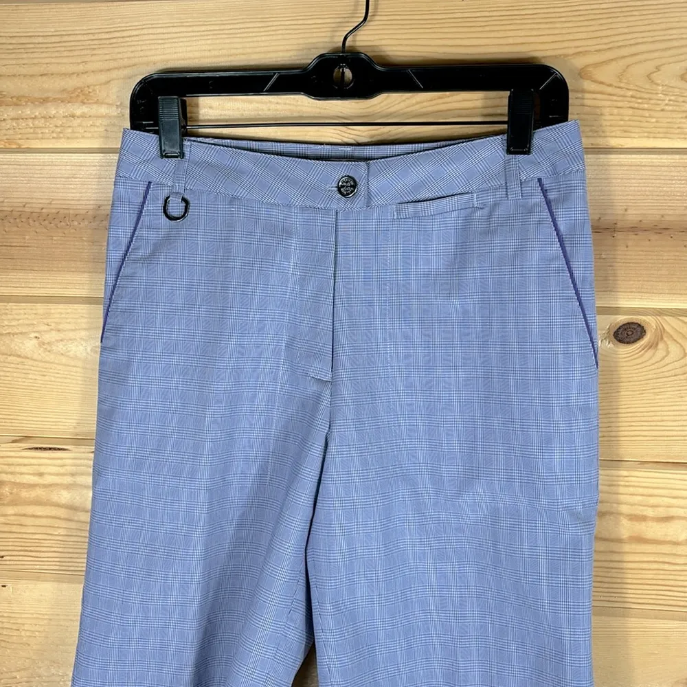 Bugatchi Women size 4 shorts, purple and white, 10" inseam White - Image 2