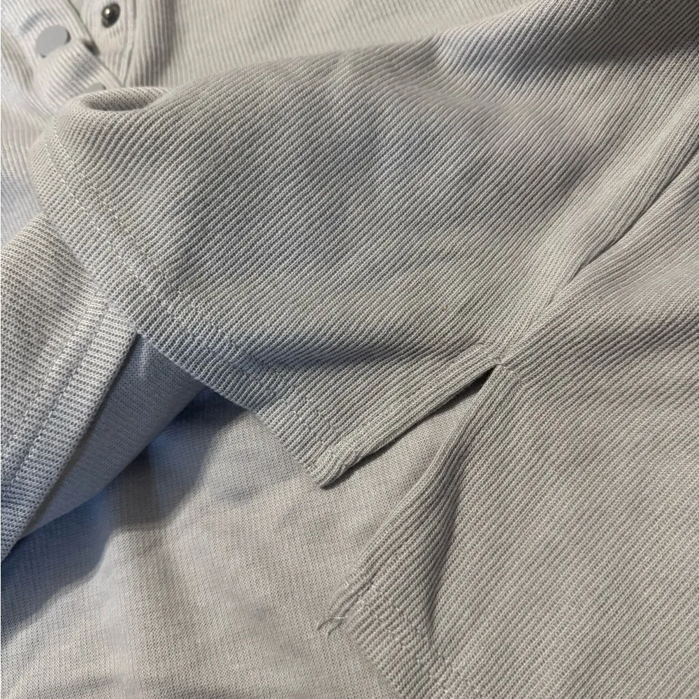 Hippie Rose Waffle Knit Gray Button-Up Hoodie - Image 7