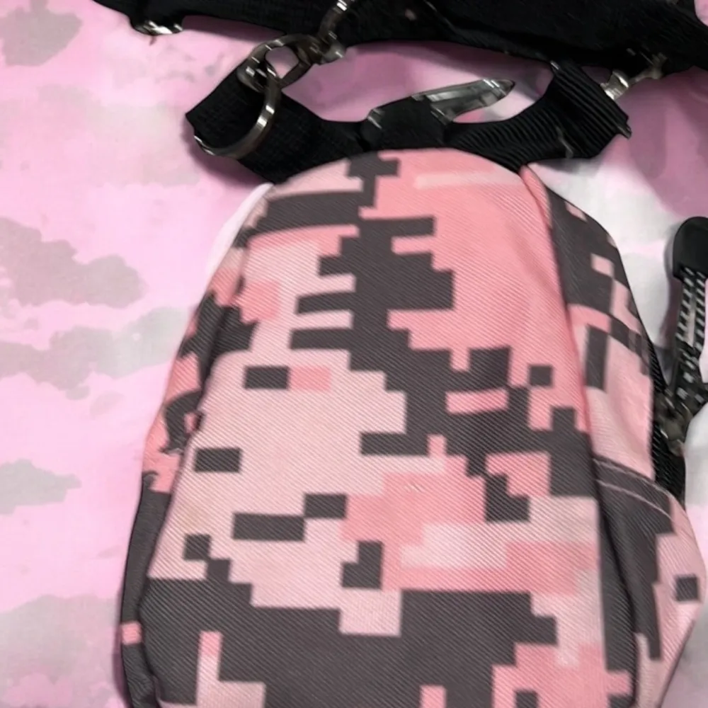 U.S. Army Pink Camouflage Mini Backpack Crossbody Bag - Image 8