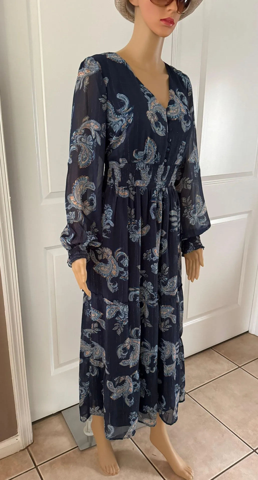 Casual Cinched Waist Peasant Dress - Image 8