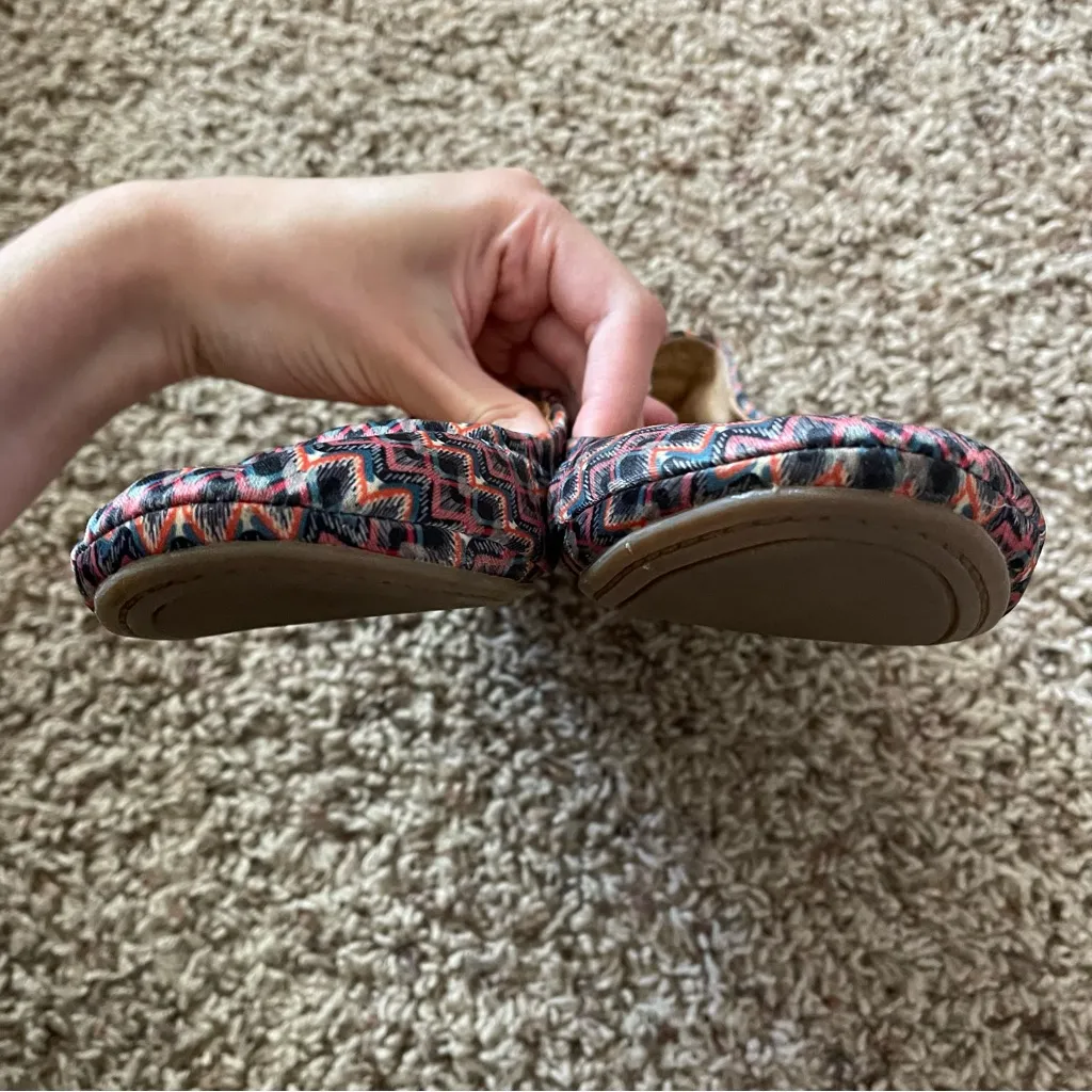 Lucky Brand Emmie Zig Zag Chevron Multicolor Ballet Flats Size 6 - Image 3