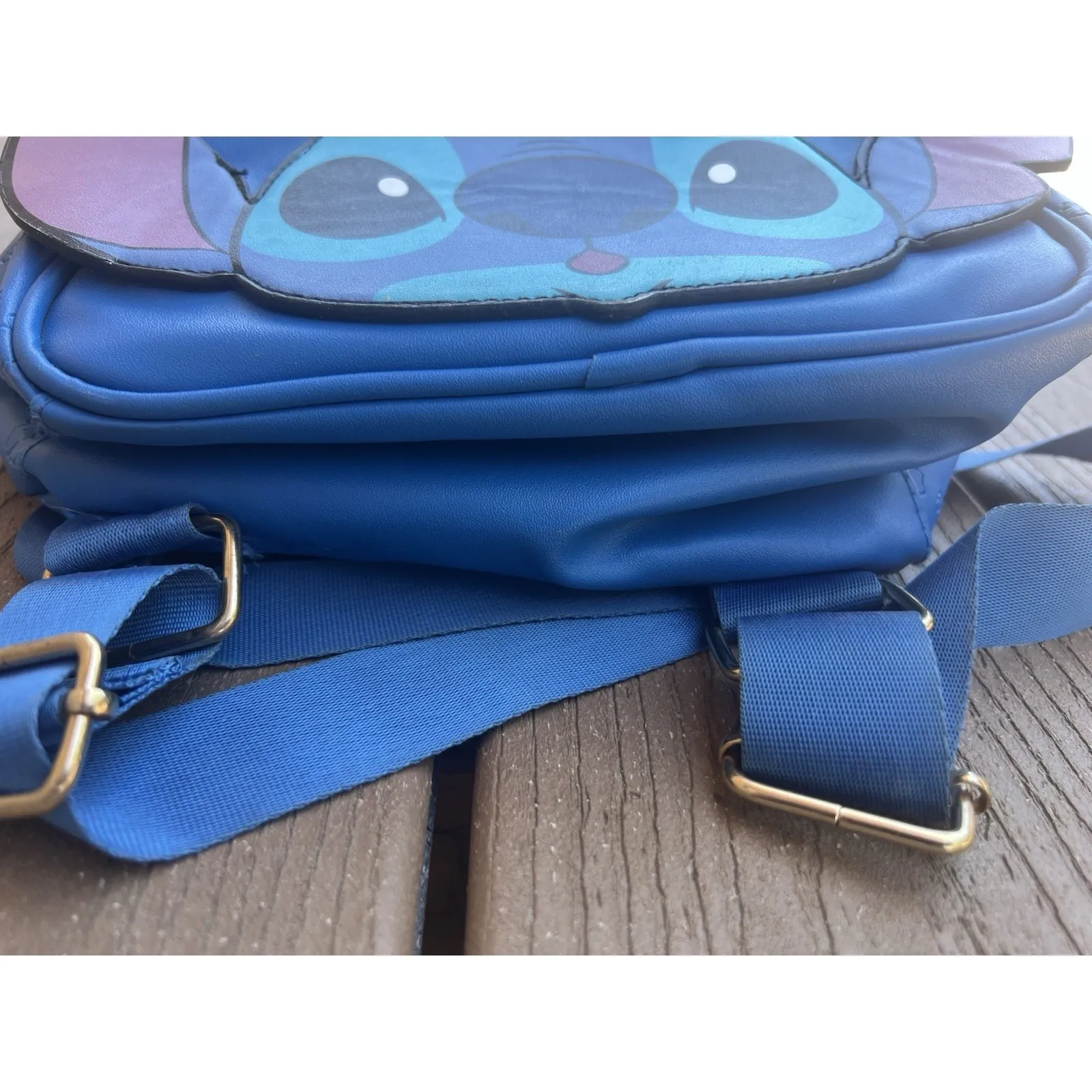 Disney Lilo & Stitch Mini Backpack Purse Shoulder Bag Tote Floral Pockets School - Image 8