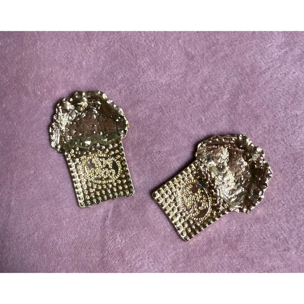 Popcorn Movie Night Rhinestone Faux Pearl Statement Earrings Costume Jewelry Red - Image 7