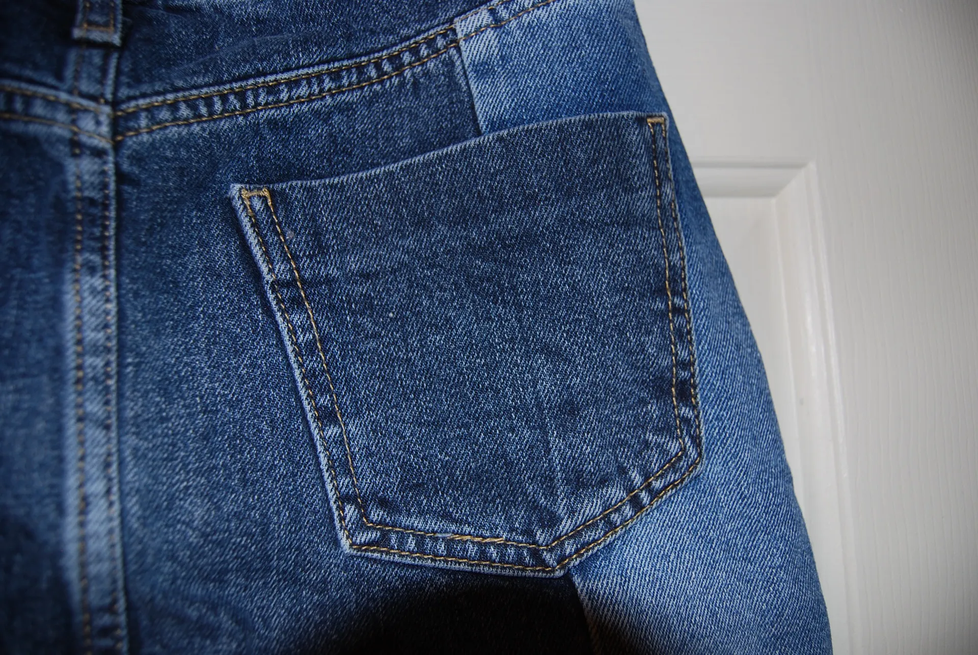 Two Tone Denim Mini Skirt - Image 9