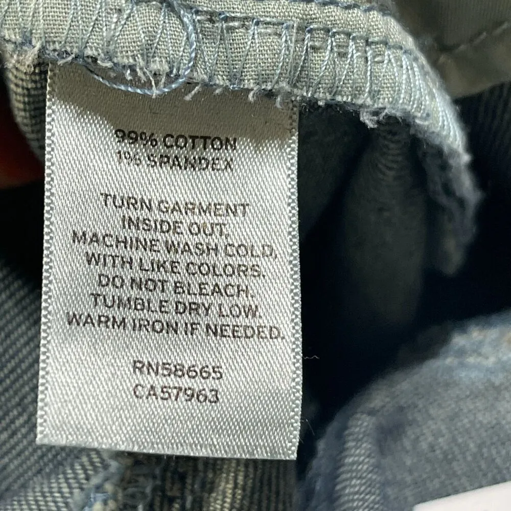 New BP Mom Jean Distressed Raw Hem Mid Medium Size 28 Stretch - Image 5