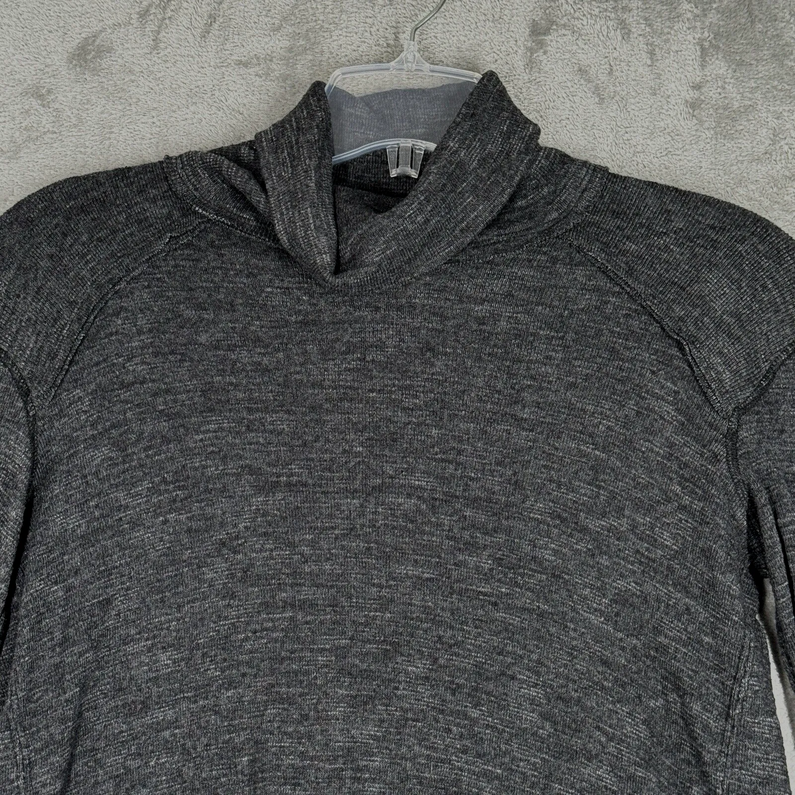 Free People‎ Shirt Womens XS Gray Split Back Turtleneck Everyday Casual Neutral - Image 4