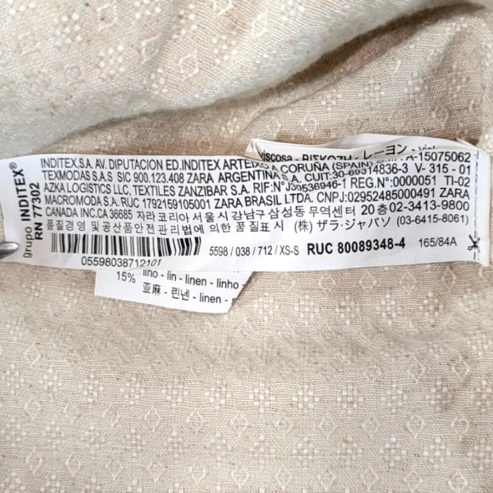 Zara Boho Open Front Top/Jacket XS NWT XS-S    WF144 - Image 6