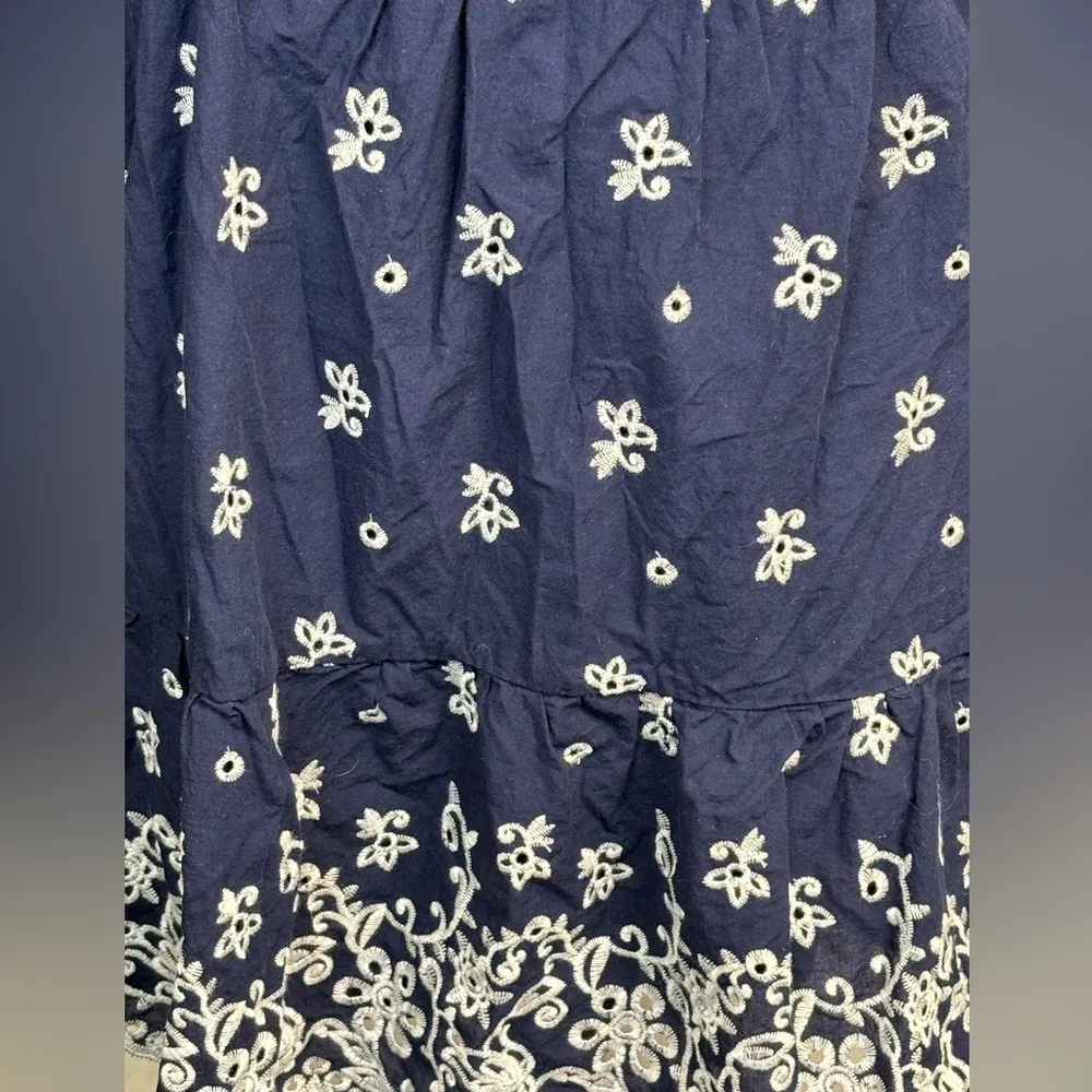 MI AMI from FRANSESCAS Kasey Embroidered Fit and Flare Blue Mini Dress Size L Size L - Image 3