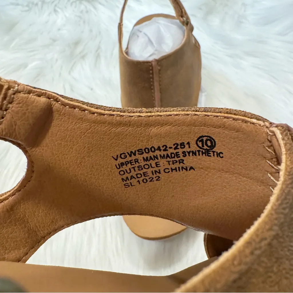 Very G Women’s Liberty Wedge Sandals in Tan Size 10 - Image 10