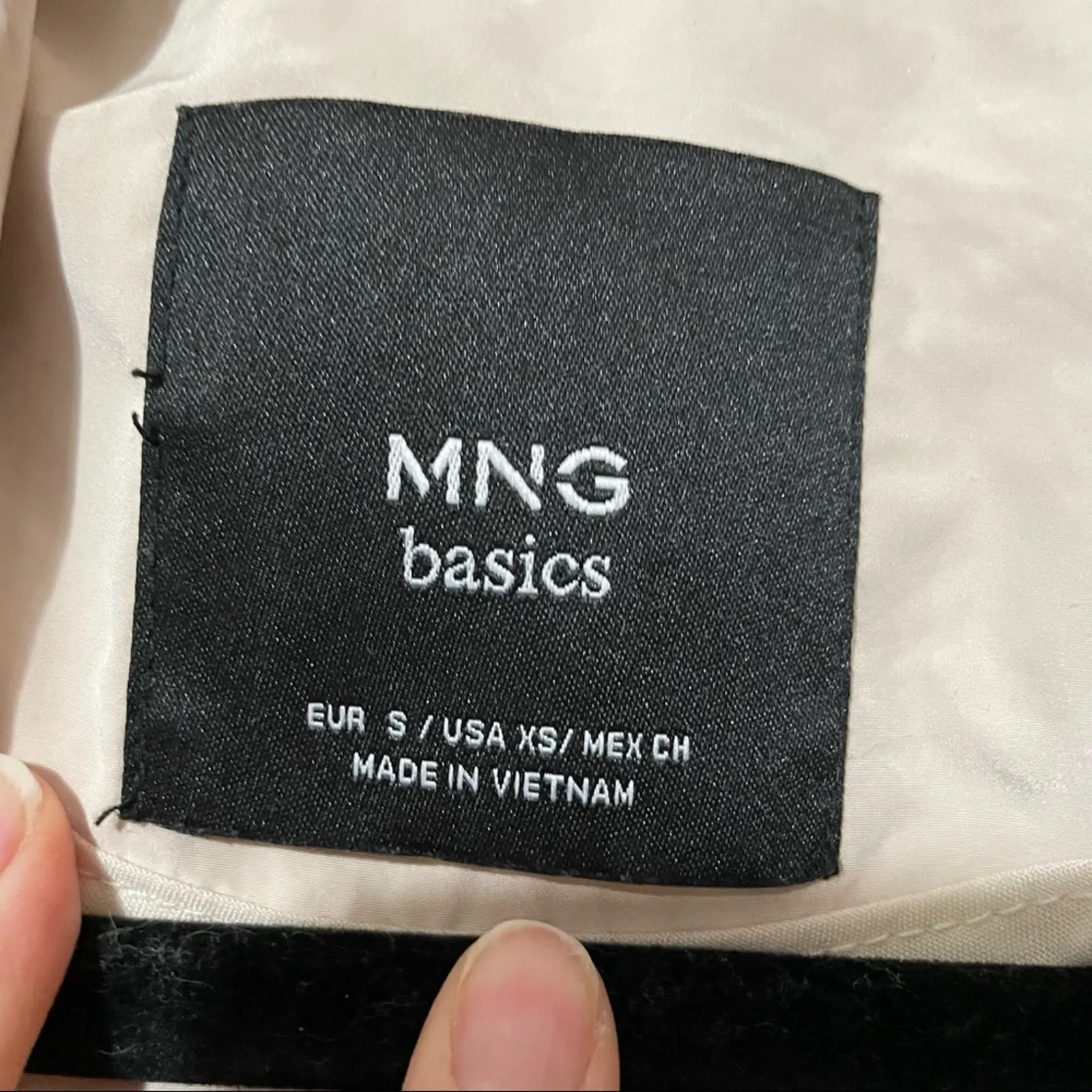 MNG Basics Khaki Moto Zip Trench Coat Womens XS Tan Neutral Classic Lightweight - Image 2