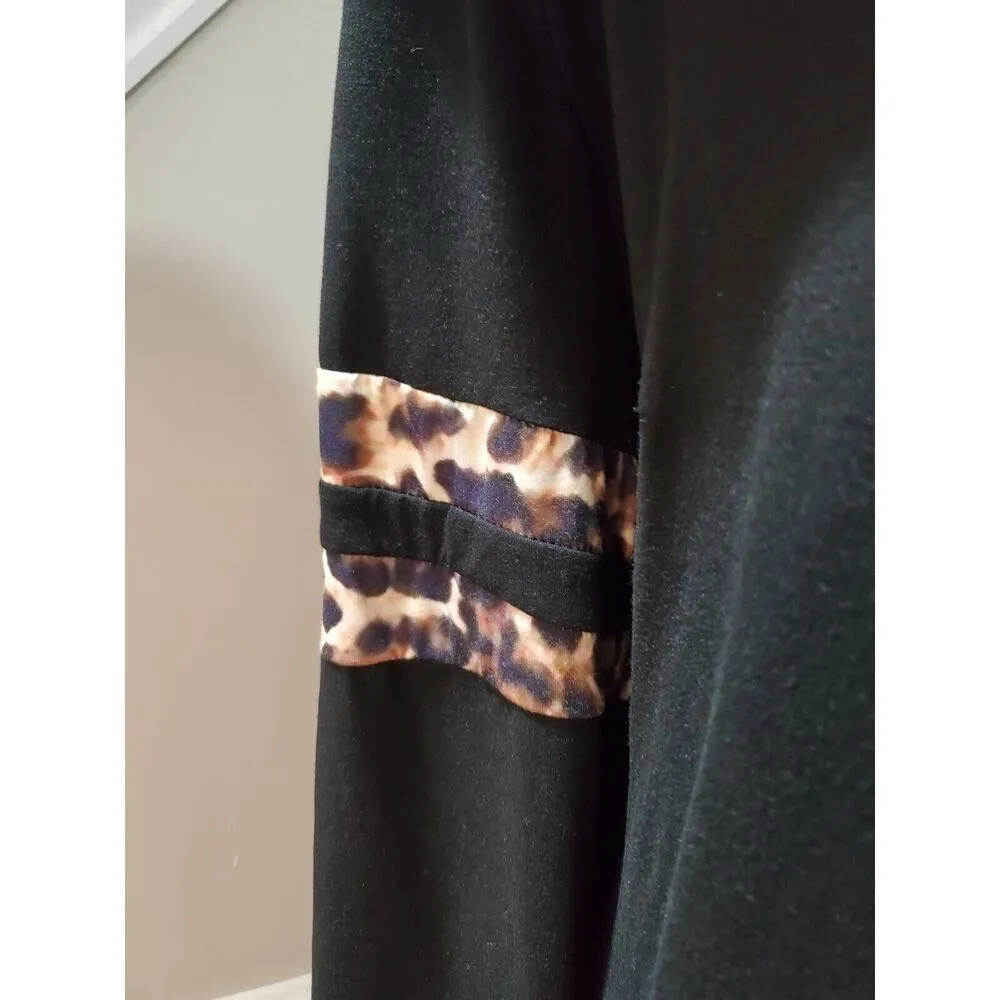 Women Multicolor Cotton Cowl Neck Long Sleeve Pullover Casual Sweater Size 2XL - Image 5