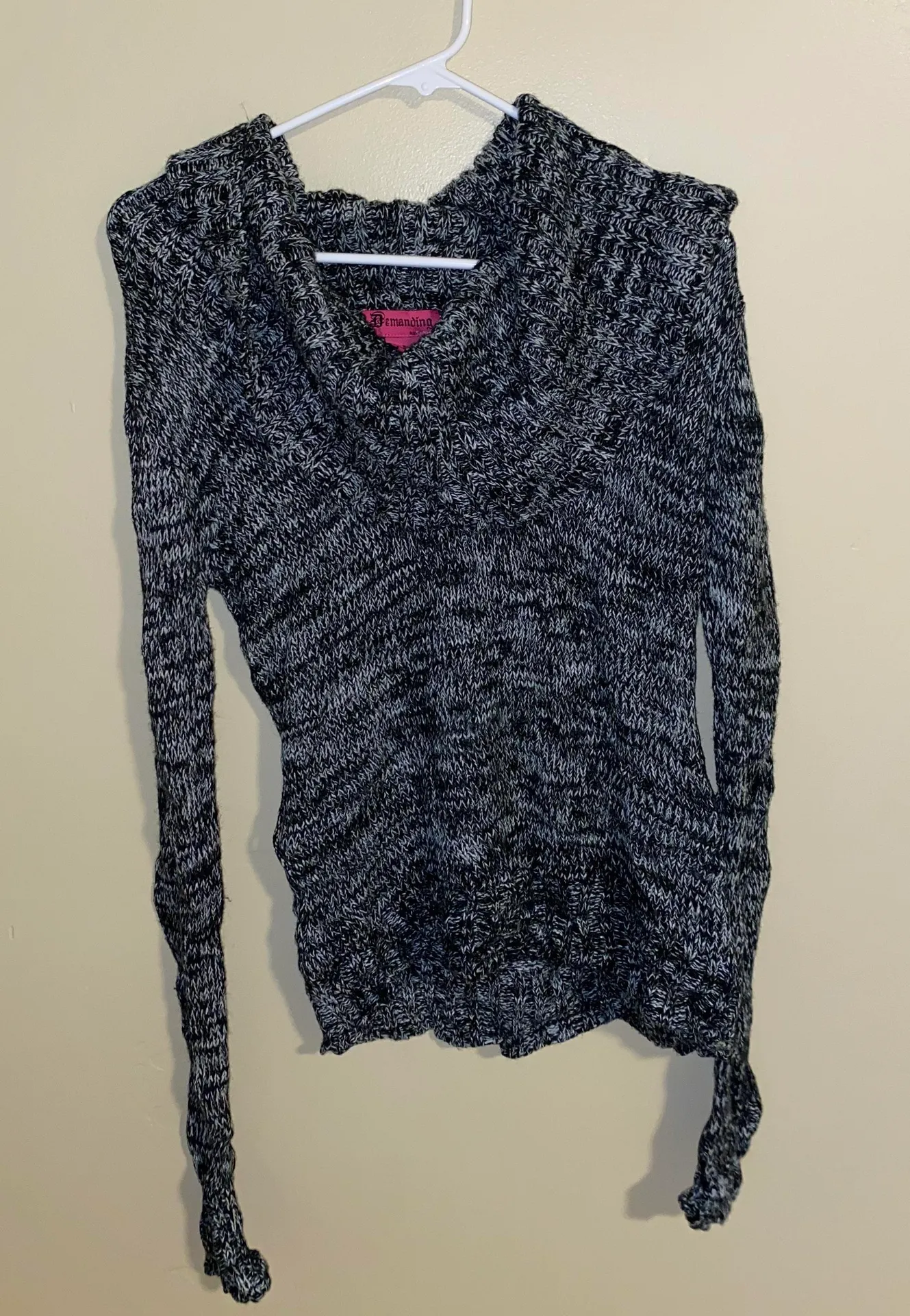 Demanding Cowl Neck Sweater Black - Image 3