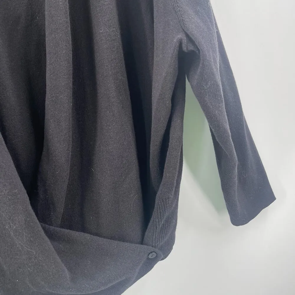 NIC + ZOE 4-Way Sweater 2X Black Plus Curvy Cotton Blend V-Neck All Year - Image 7