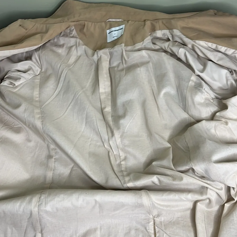Amazon Essentials tan soft classic neutral button front trench jacket Size XXL - Image 14