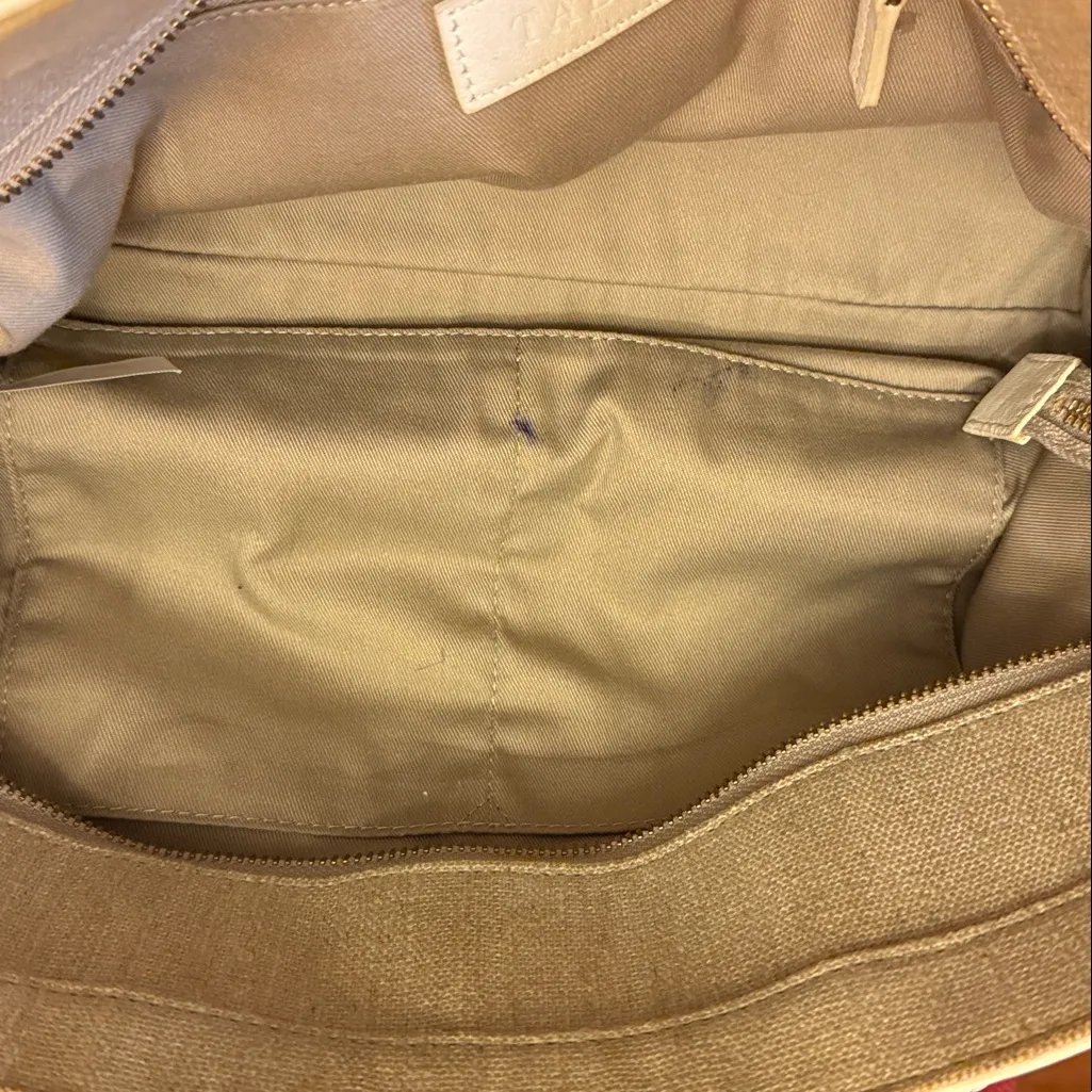 Talbots  Cream and Tan Tote Bag - Image 6