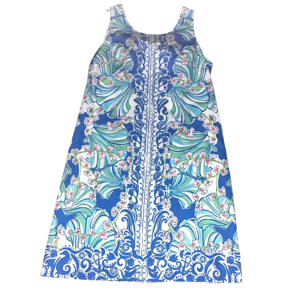 Lilly Pulitzer Cathy Shift Dress in Bay Blue Coasting Engineered Shells - Image 2