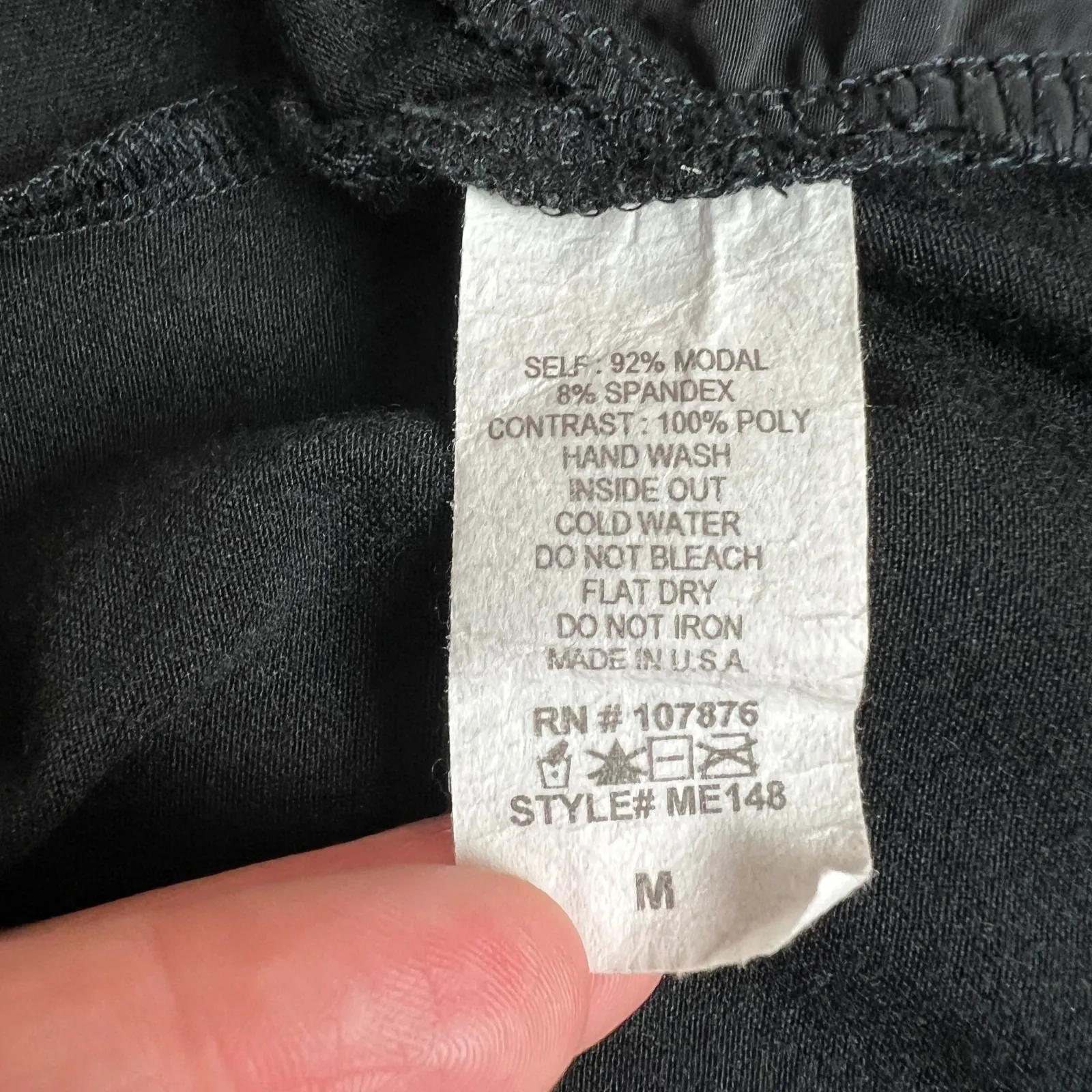 SUN KIM Tunic Top Womens Medium Black Lagenlook Asymmetrical Mixed Media Grommet - Image 13