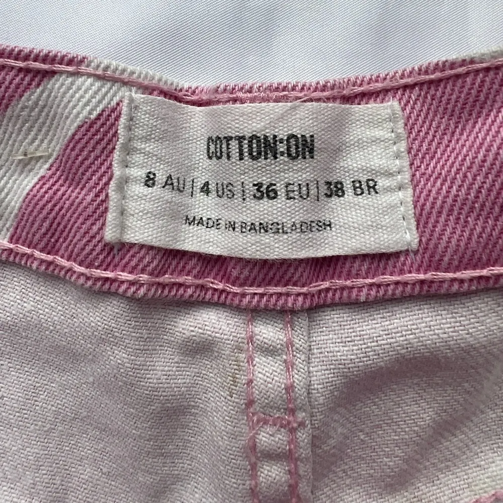 Cotton On Pink and White Swirly Loose Straight Jeans 4 - Image 7