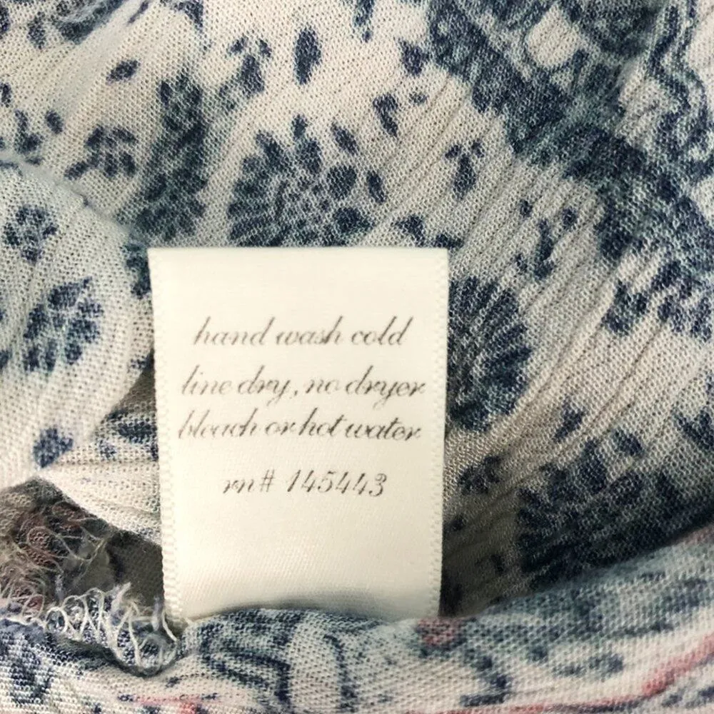 Pailey Floral Top Womens Boho Fairy Cottagecore Mystical Festival Flared Sleeve Blue - Image 10