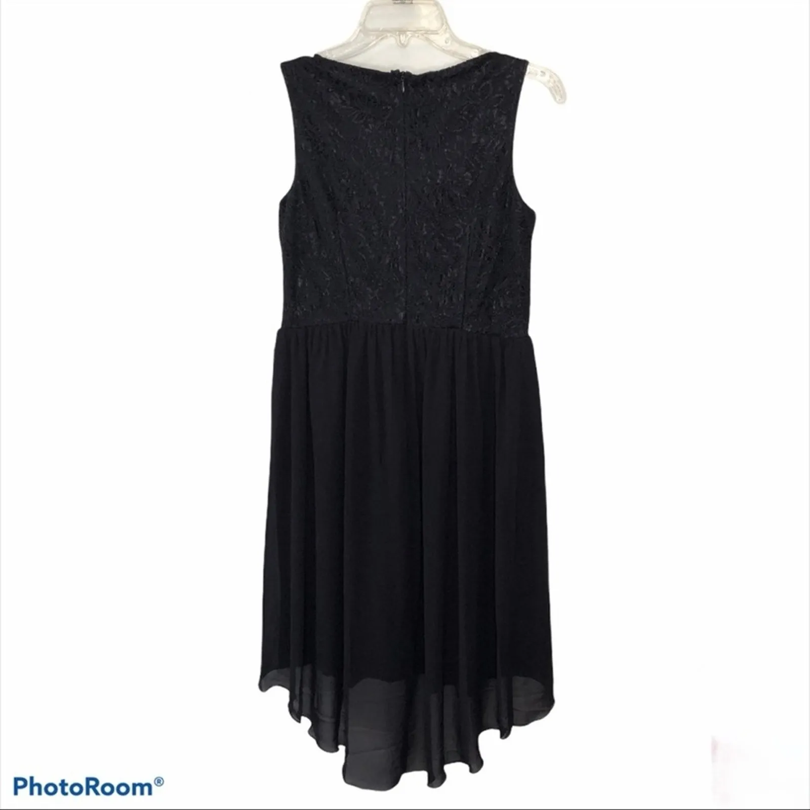 Enfocus Studio Navy Blue High-Low Chiffon Midi Dress Size 4 - Image 10