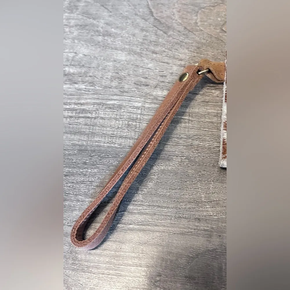 FINAL PRICE Beaudin Take Along Small Wristlet In Hair on Hide Brown - Image 2