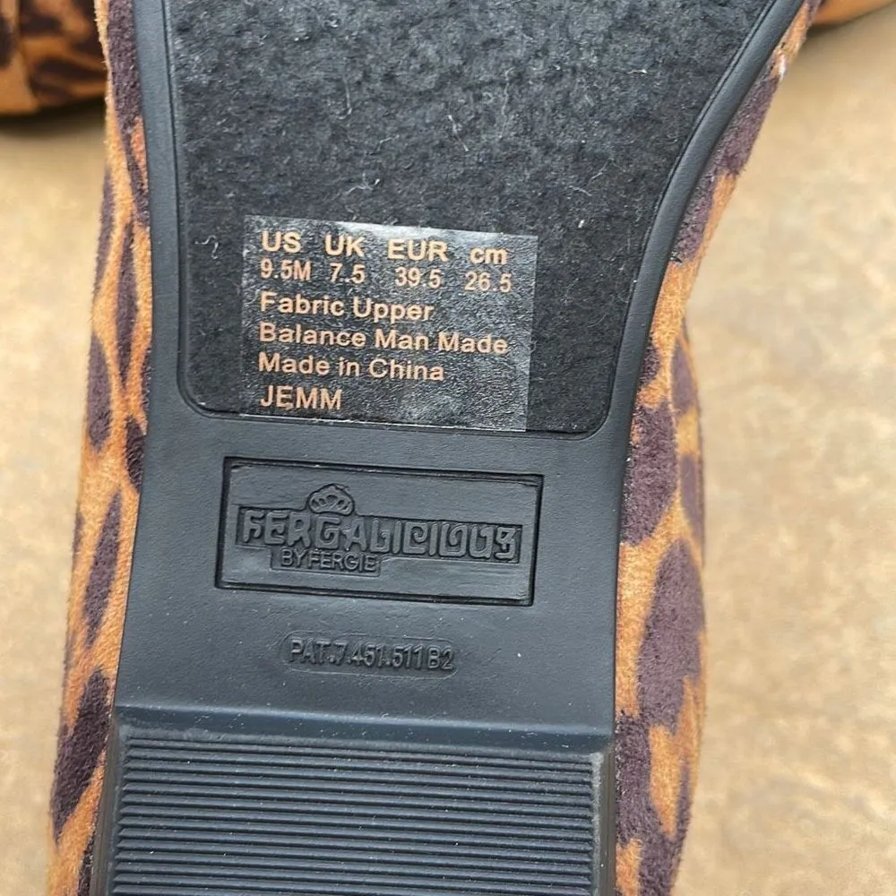 Fergalicious By Fergie Womens Flat Shoes Pointed Slip On Leopard JEMM Brown 9.5M - Image 3