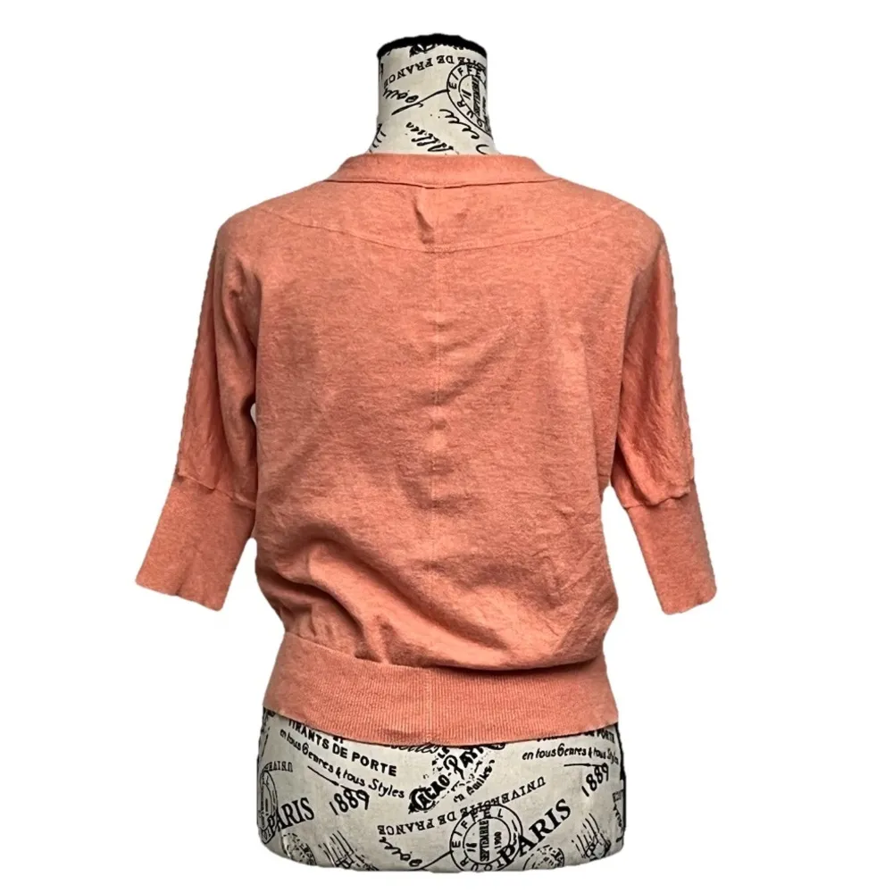 Vintage Y2k Orange Cardigan Mossimo Preppy Coquette Coastal S Pinup Rockabilly - Image 4