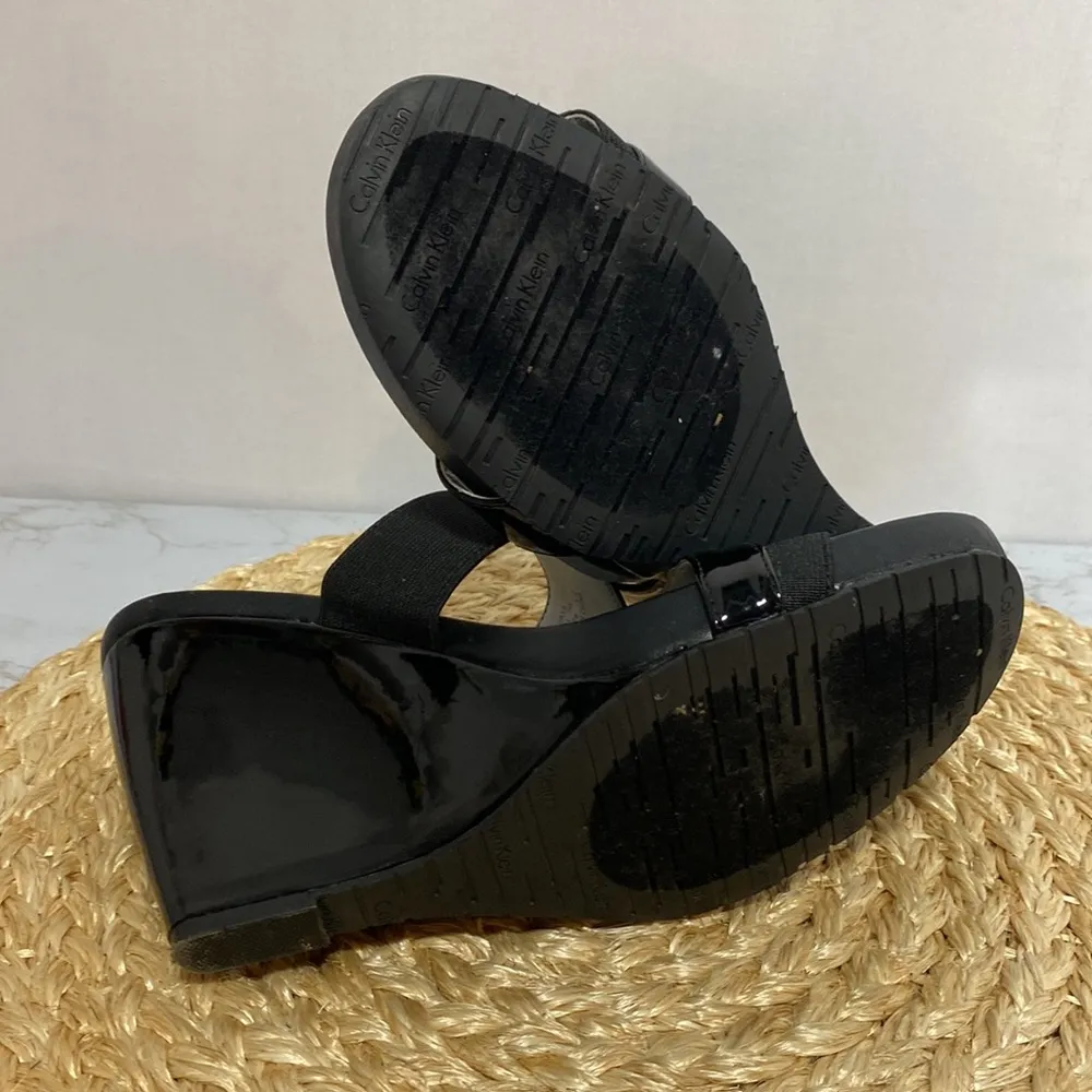 Calvin Klein black wedge sandals size 7 - Image 5