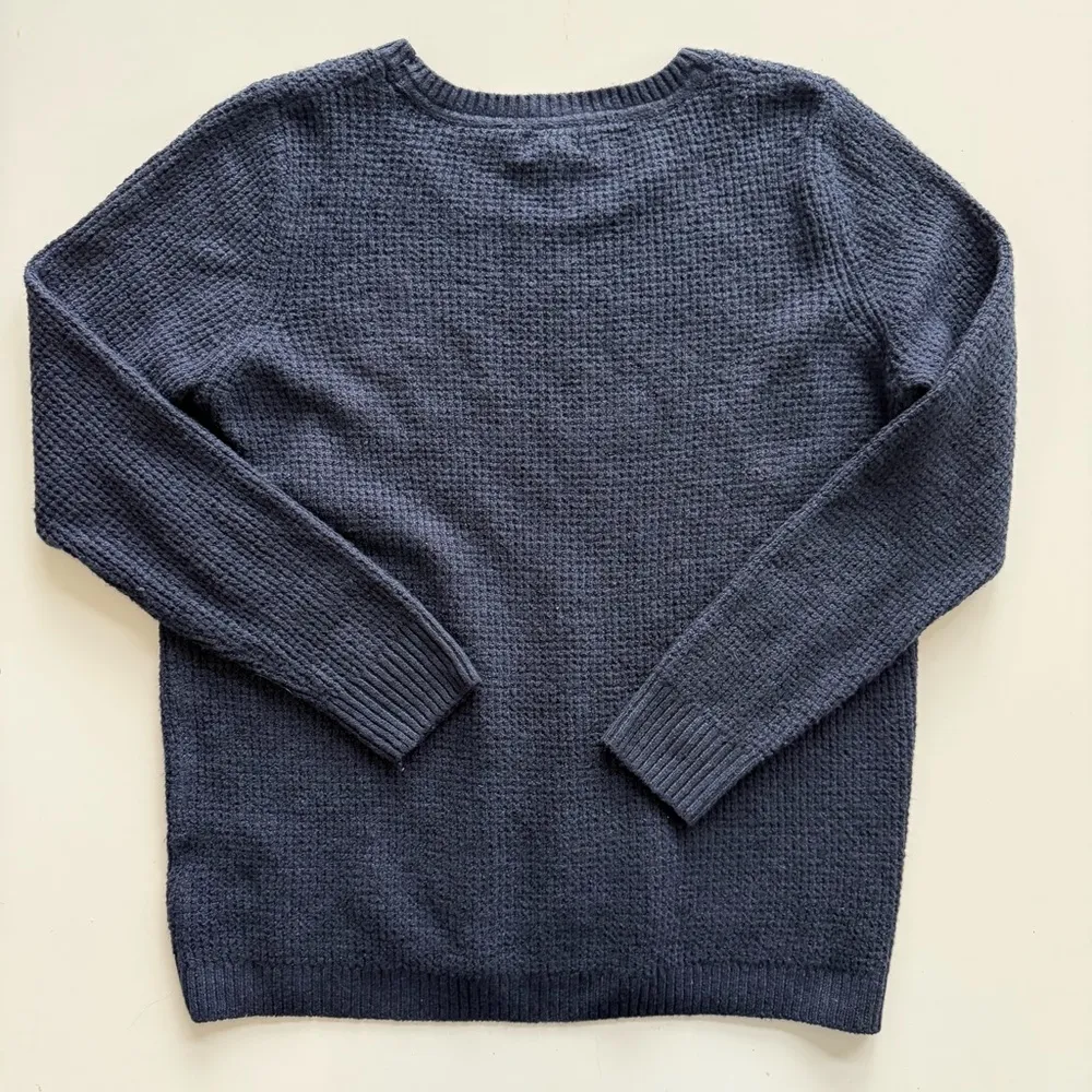 Market & Spruce Navy Waffle Knit Sweater XL - Image 10