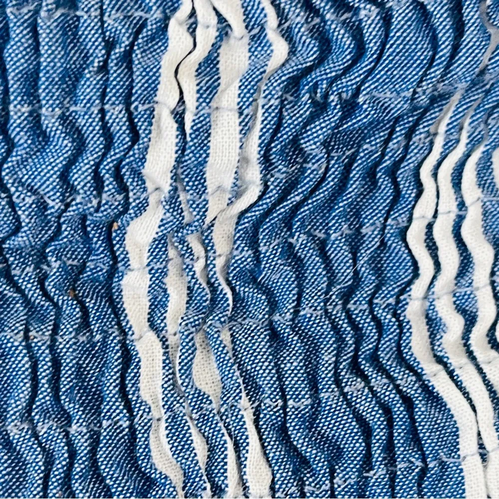 A Hint of Blush Mini Dress Blue white cap sleeves - Image 10