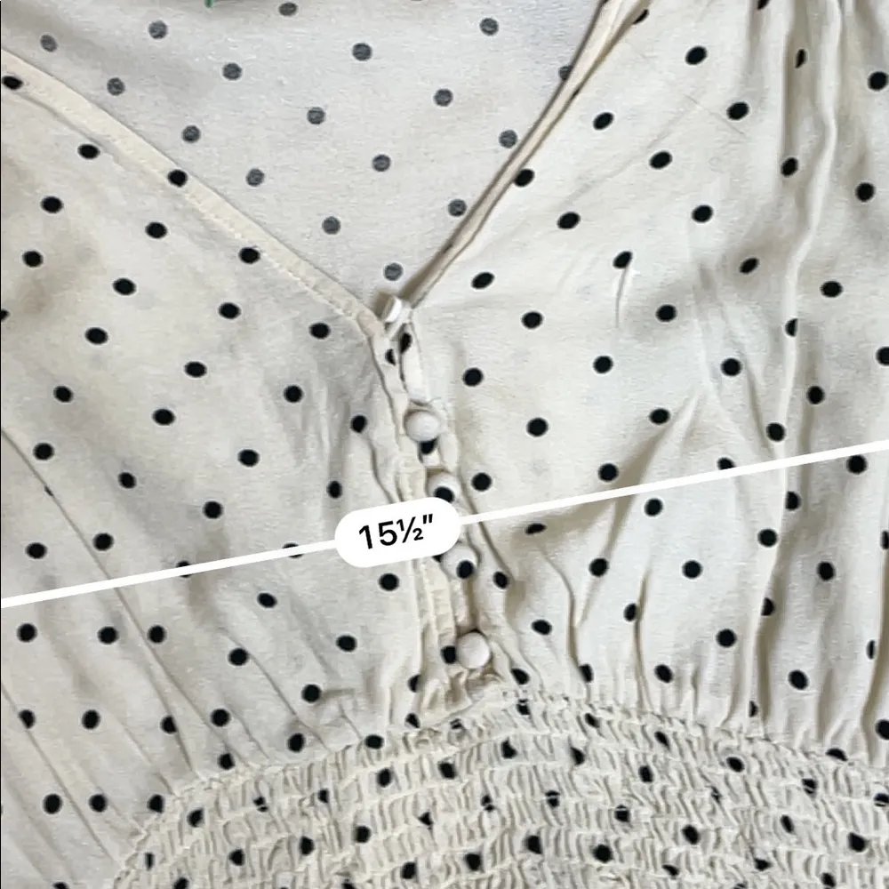 American Eagle polka dot synched long sleeve blouse - Image 3