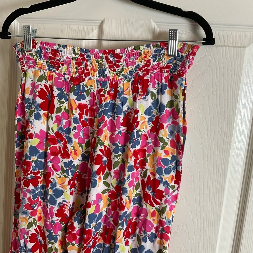 Roxy  Tropical Rhythm Pants-Shocking Pink Bloomin Babe size small - Image 8
