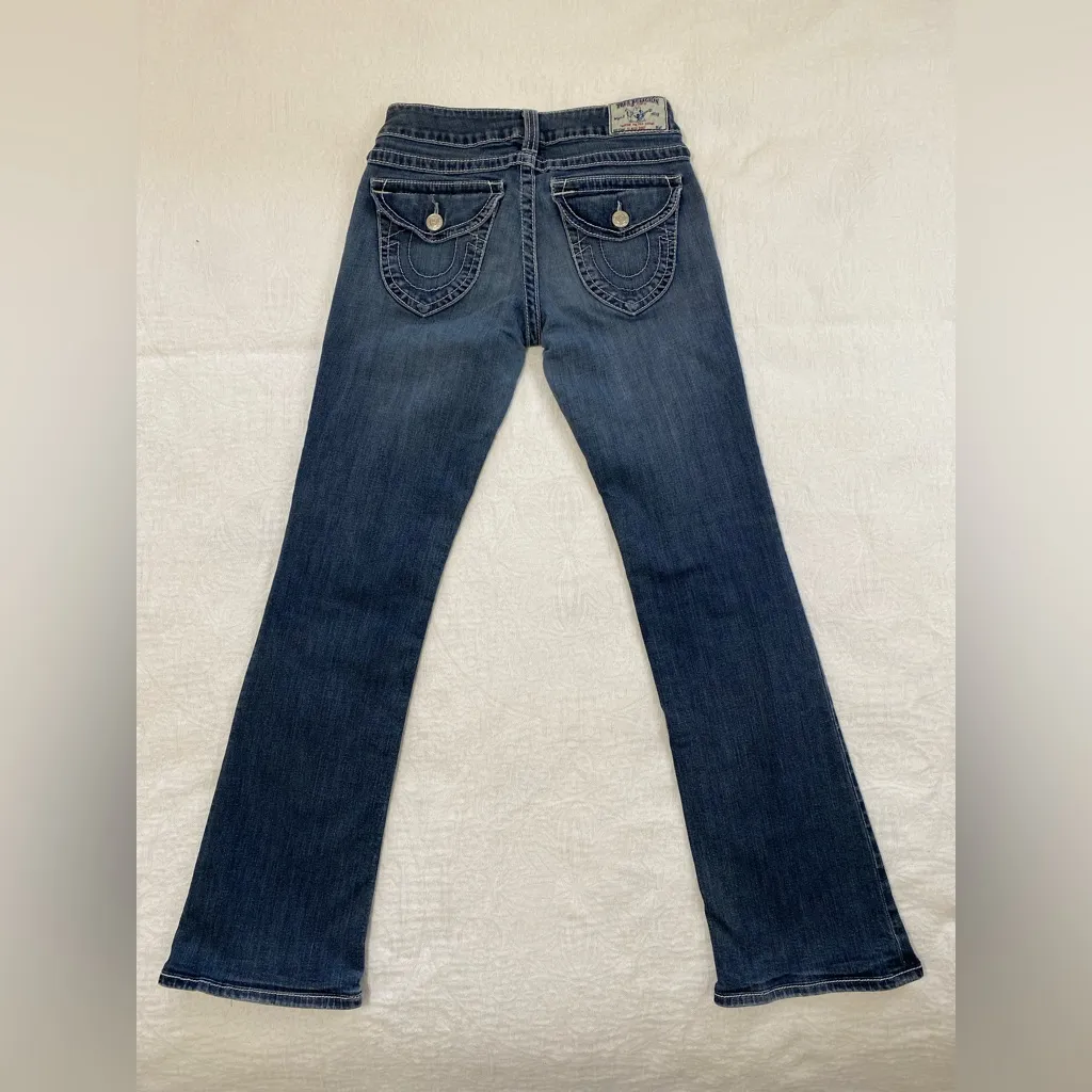 True Religion Women’s Hi-Rise Boot Cut Jeans Size 29 Made in USA Blue Denim - Image 2